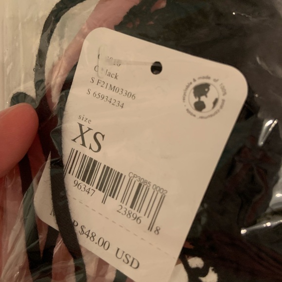 NWT XS Free People Mariana Black Bralette - Picture 4 of 4